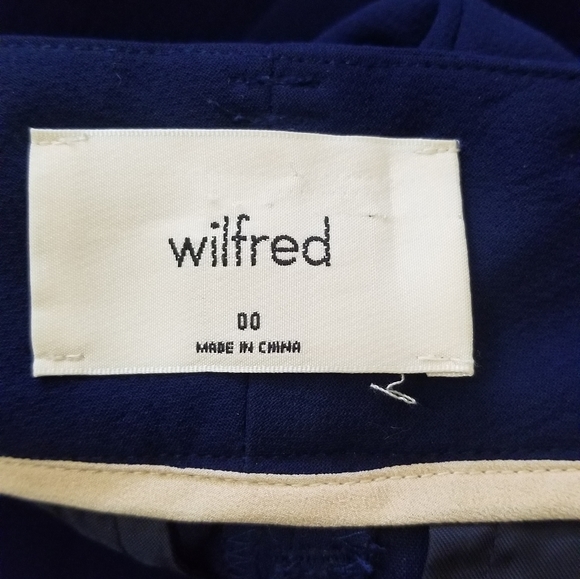 Wilfred Aritzia Women's Sash Tie Belt Nevy Blue Work Pants Trouser - Picture 10 of 11